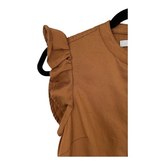 Joe's Jeans romper Emilia flutter sleeve brown size X-Small XS - Picture 3 of 7